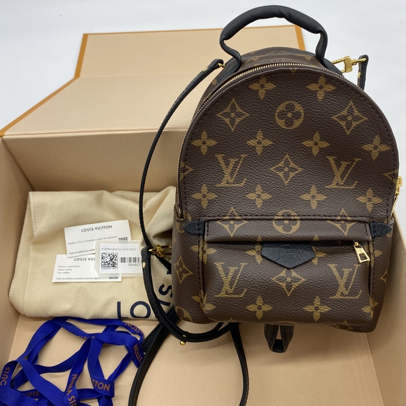 Louis Vuitton Palm Springs Backpack Mini Brown Canvas Monogram main image 10